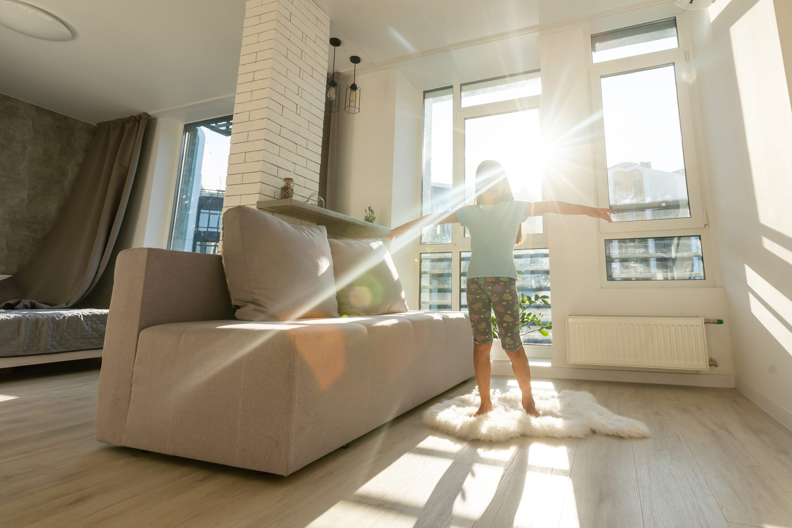 rays of sun pushing through a window